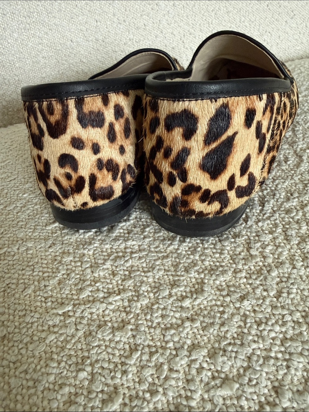 Sam Edelman Loraine Leopard Print Haircalf Loafers with Gold Bit - Picture 8 of 9